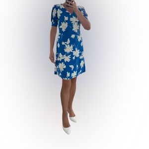 Tommy Hilfiger Blue Floral Midi Dress